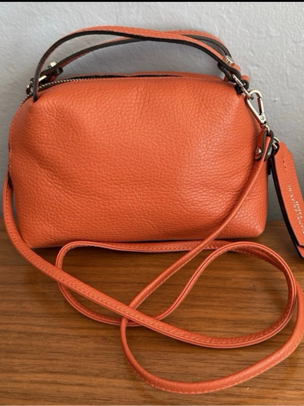 Gianni Chiarini Orange Leather Crossbody Bag - Women
